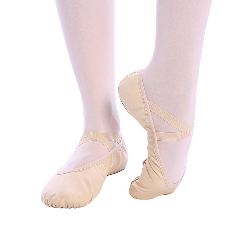 Bezioner Girls Canvas Ballet Shoes Ballet Slipper for Kids Women Yoga Shoes for Dancing-Ballet Pink (Size 7 Adult) - Image 2